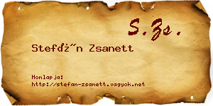 Stefán Zsanett névjegykártya