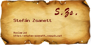 Stefán Zsanett névjegykártya